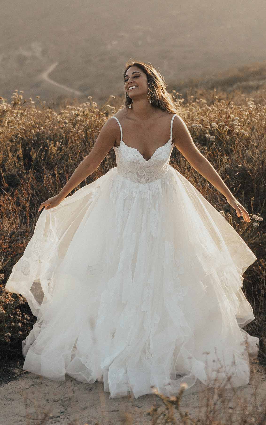 Ivory Off Shoulder Full Sequin And Embroidery Wedding Gown|Gowns -Diademstore.com