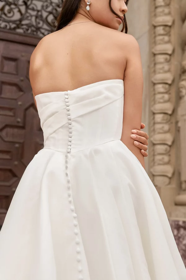 MODERN LUXE STRAPLESS BALLGOWN WEDDING DRESS WITH LEG SLIT - Image 6