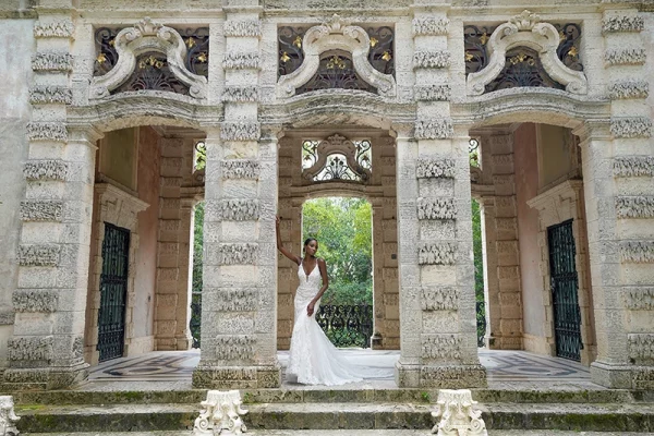 SEXY SPAGHETTI STRAP FIT-AND-FLARE WEDDING DRESS IN EMBELLISHED LACE - Image 7