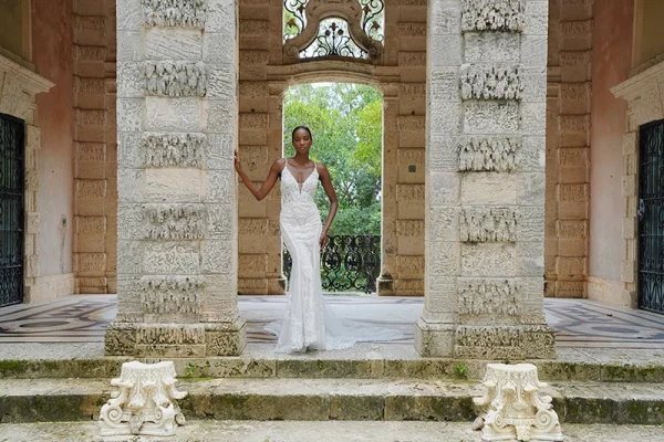 SEXY SPAGHETTI STRAP FIT-AND-FLARE WEDDING DRESS IN EMBELLISHED LACE - Image 6